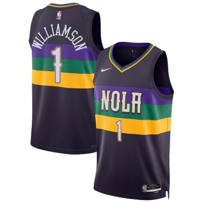 New Orleans Pelicans #1 Zion Williamson Unisex Nike Purple 2022-23 Swingman Jersey - City Edition Men's